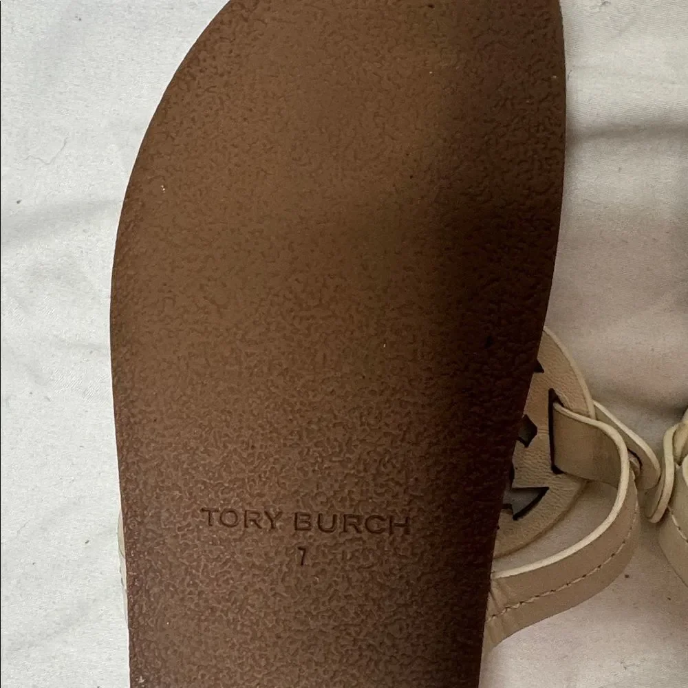 Tory Burch Miller Cloud Thong Sandals for Women In Cream.. Size 7